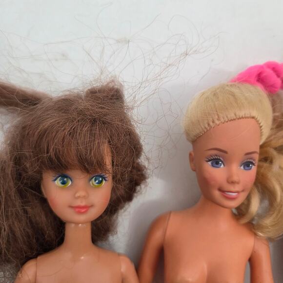 Vintage 90s 2000s LOT 4 Nude Brunette Blonde Plasic Fashion Doll - Picture 2 of 4